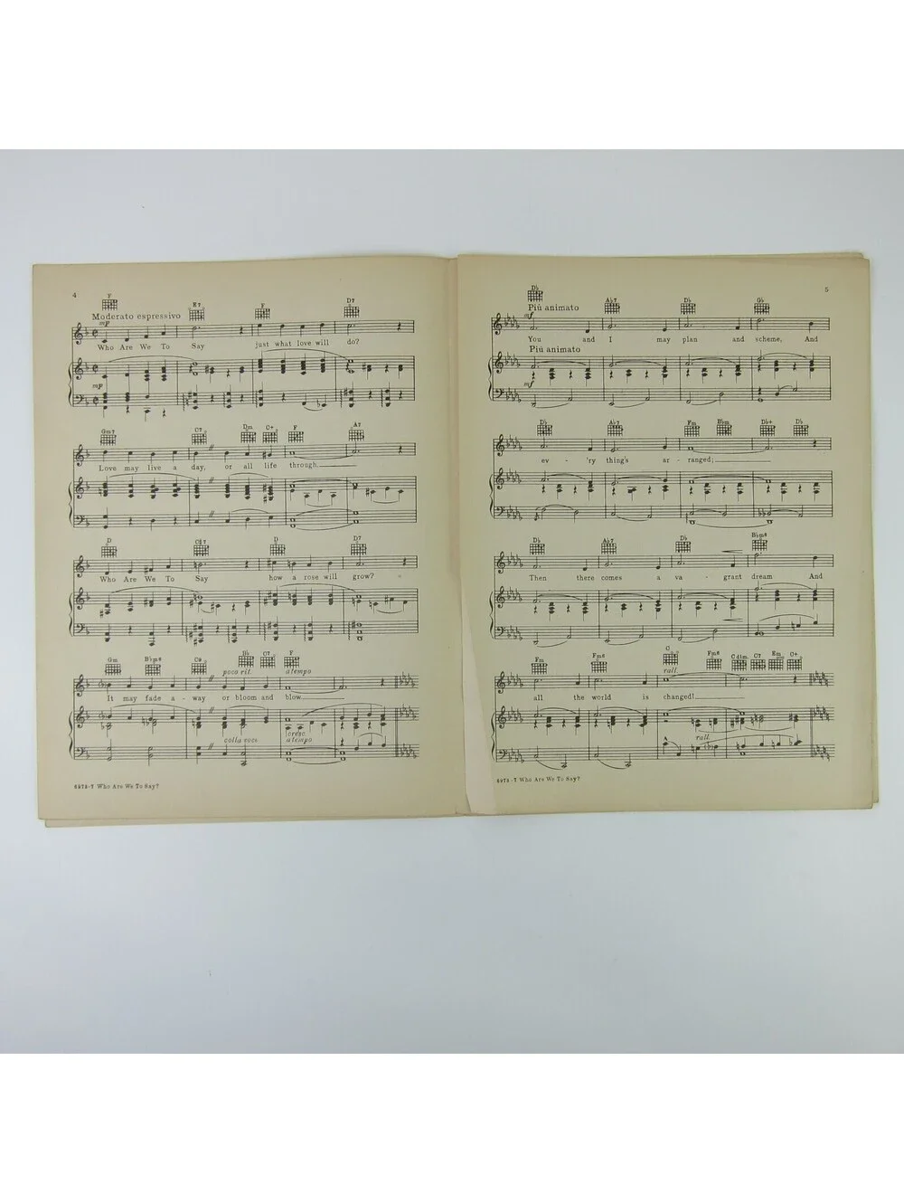 Sheet Music Who Are We To Say Girl of the Golden West Jeanette MacDonald 1938